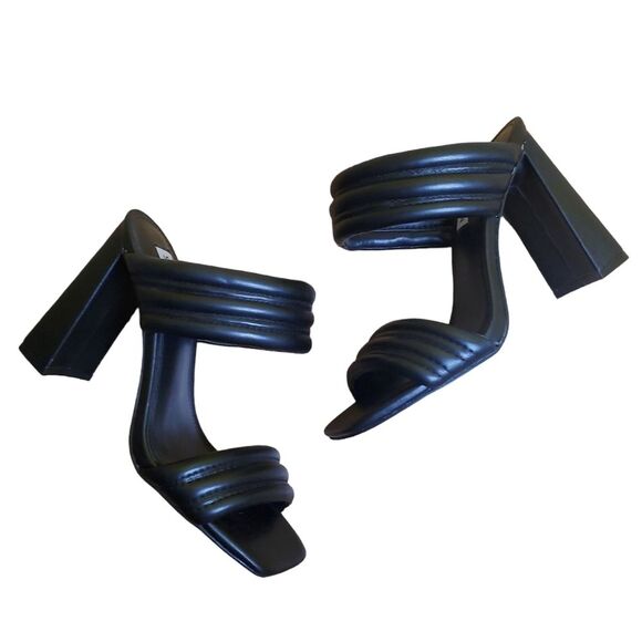 Steve Madden Tahani Black Heeled Sandals Size 6 - Picture 1 of 8